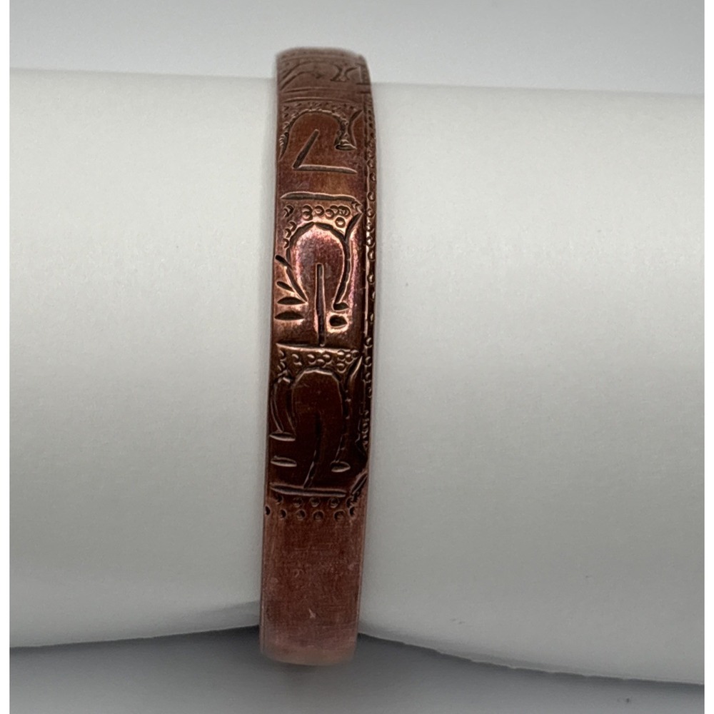 Copper Hand Carved Tibetan Healing Bracelet.‎ Unisex, Hand Made. Pre-owned